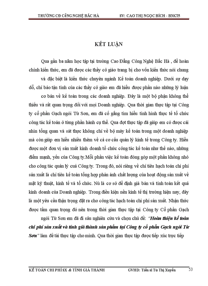 image for page Hoàn thiện kế toán chi phí sản xuất và tính giá thành sản phẩm tại Công ty cổ phần Viglacera Từ Sơn