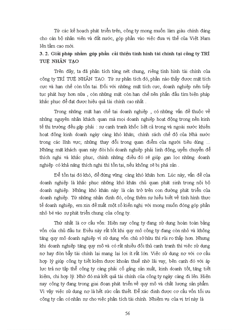 image for page Phân tích tài chính công ty Trí Tuệ Nhân Tạo làm chuyên đề thực tập