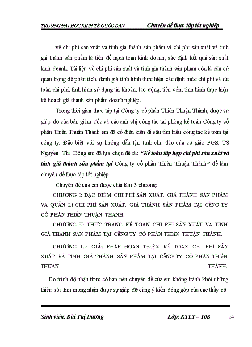 image for page Kế toán tập hợp chi phí sản xuất và tính giá thành sản phẩm tại Công ty cổ phần Thiên Thuận Thành