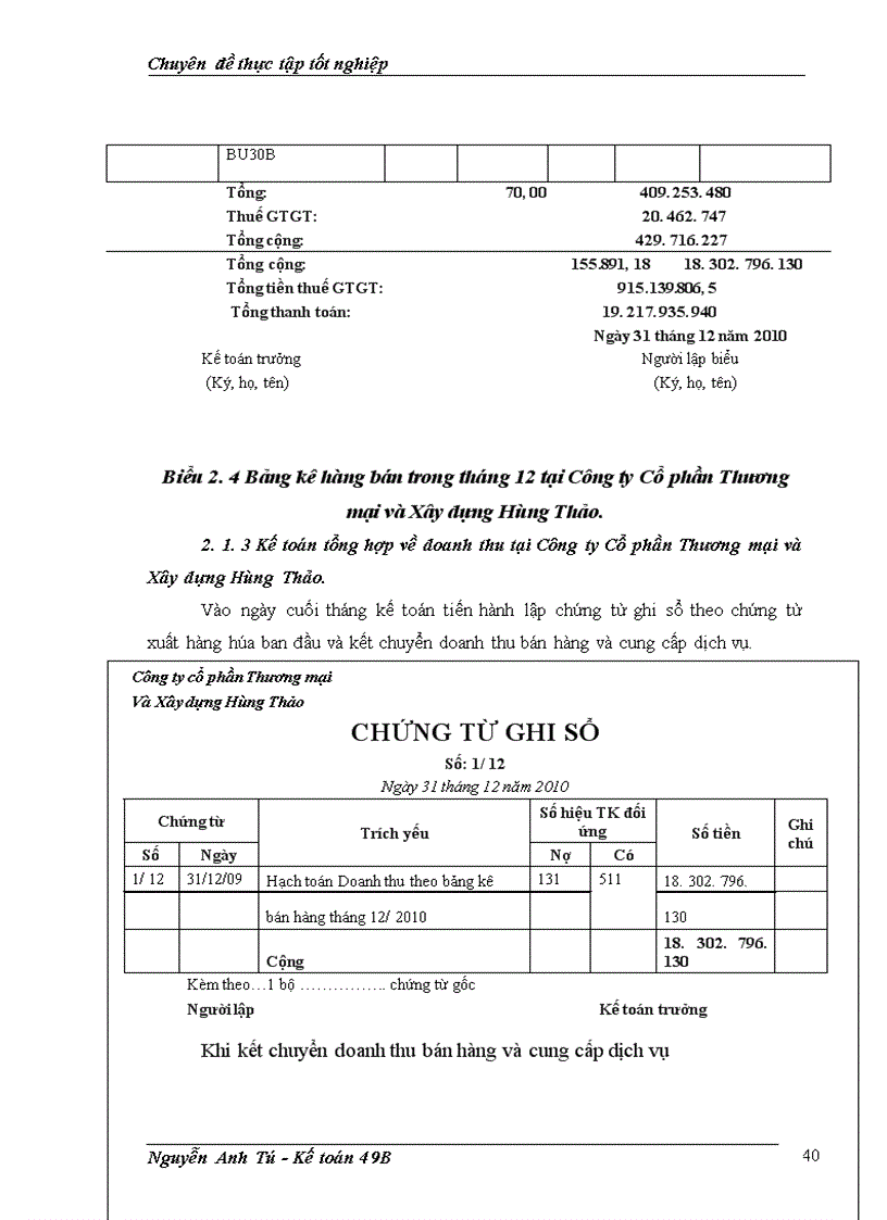 image for page Hoàn thiện kế toán bán hàng và xác định kết quả bán hàng tại Công ty Cổ phần Thương mại và Xây dựng Hùng Thảo