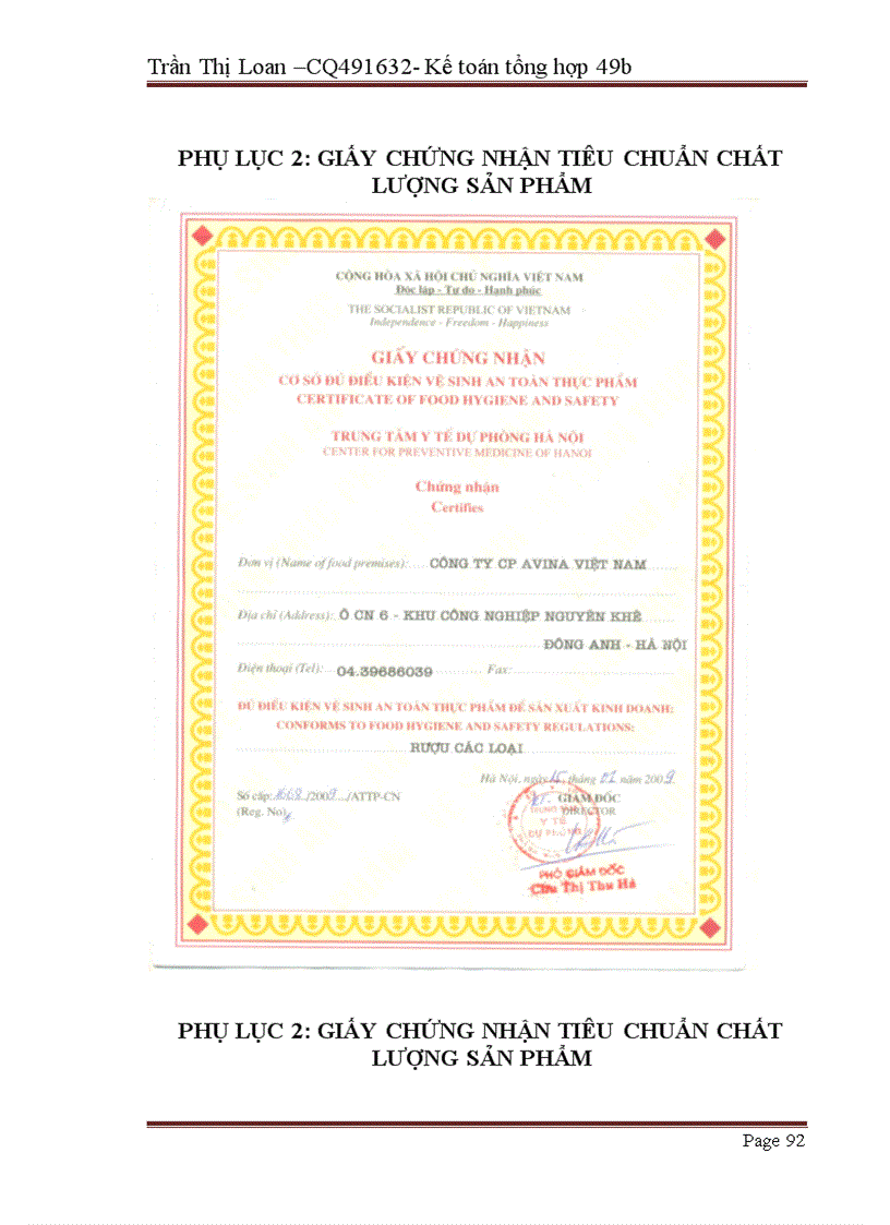 image for page Hoàn thiện kế toán chi phí sản xuất và tính giá thành sản phẩm tại công ty cổ phần AVINAA