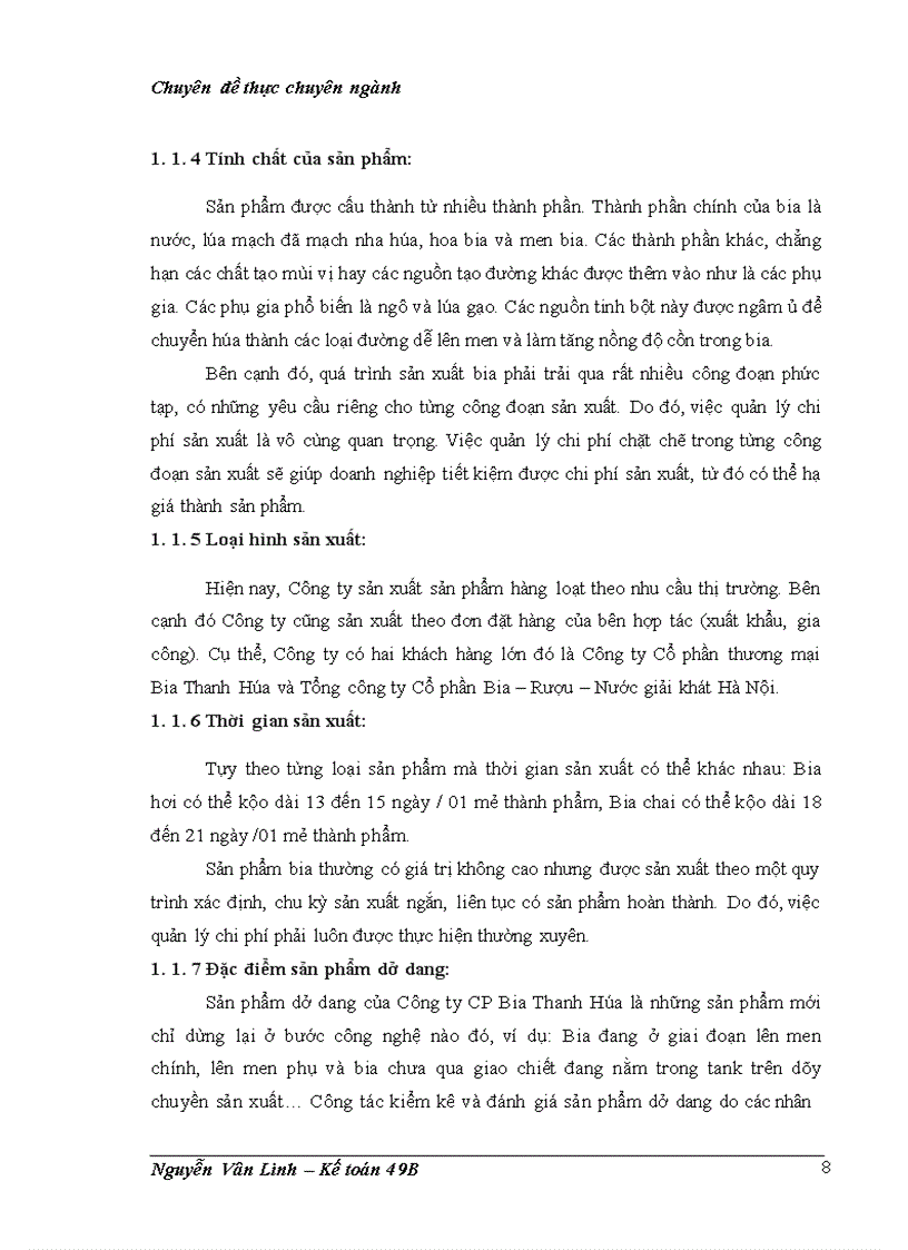 image for page Hoàn thiện kế toán chi phí sản xuất và tính giá thành sản phẩm tại Công ty Cổ phần Bia Thanh Hóa