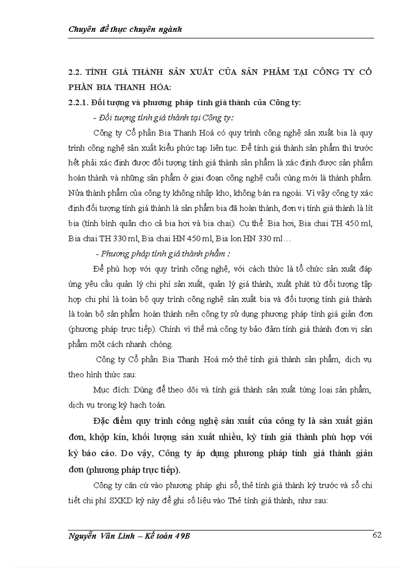 image for page Hoàn thiện kế toán chi phí sản xuất và tính giá thành sản phẩm tại Công ty Cổ phần Bia Thanh Hóa