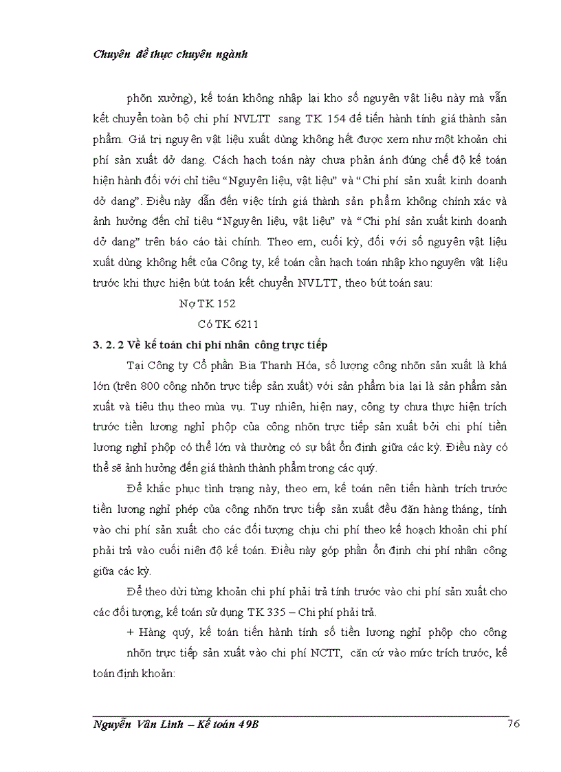 image for page Hoàn thiện kế toán chi phí sản xuất và tính giá thành sản phẩm tại Công ty Cổ phần Bia Thanh Hóa