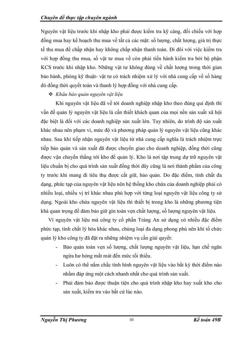 image for page Hoàn thiện kế toán nguyên vật liệu tại công ty cổ phần Tràng An