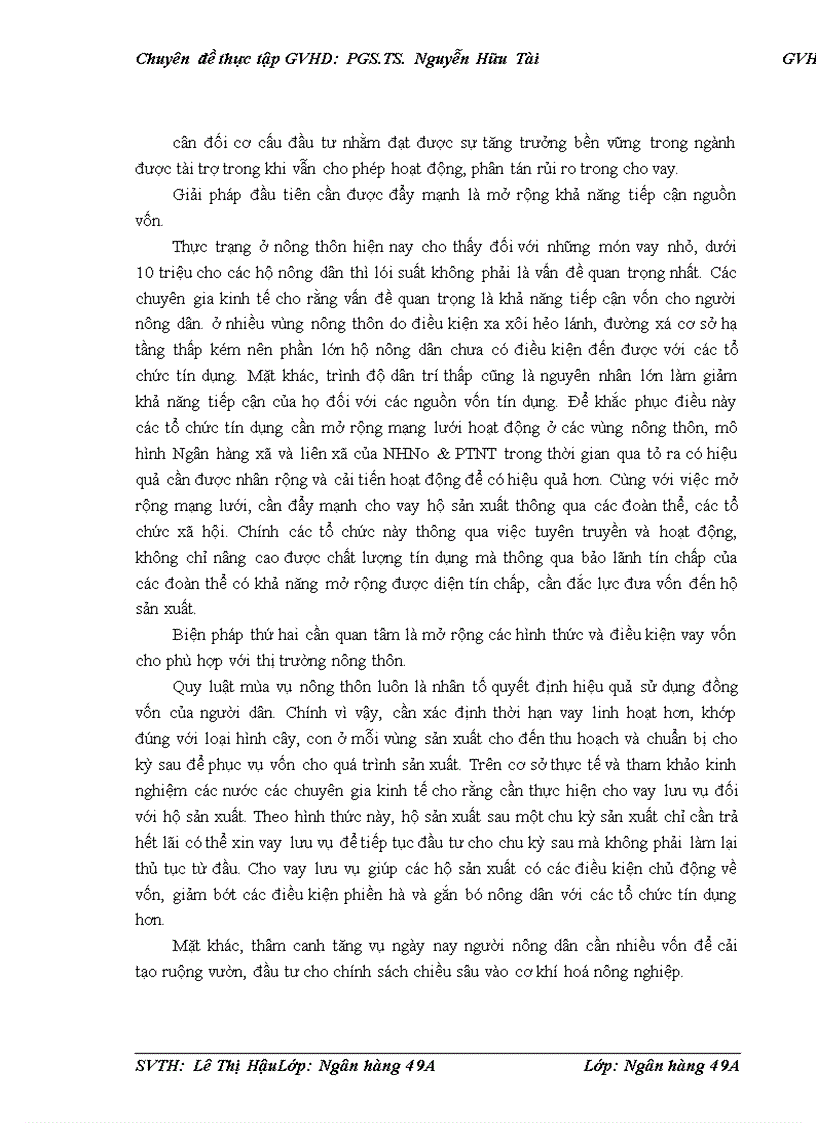 image for page Giải pháp nâng cao chất lượng cho vay HSX tại chi nhánh NHNo&PTNT Thanh Oai