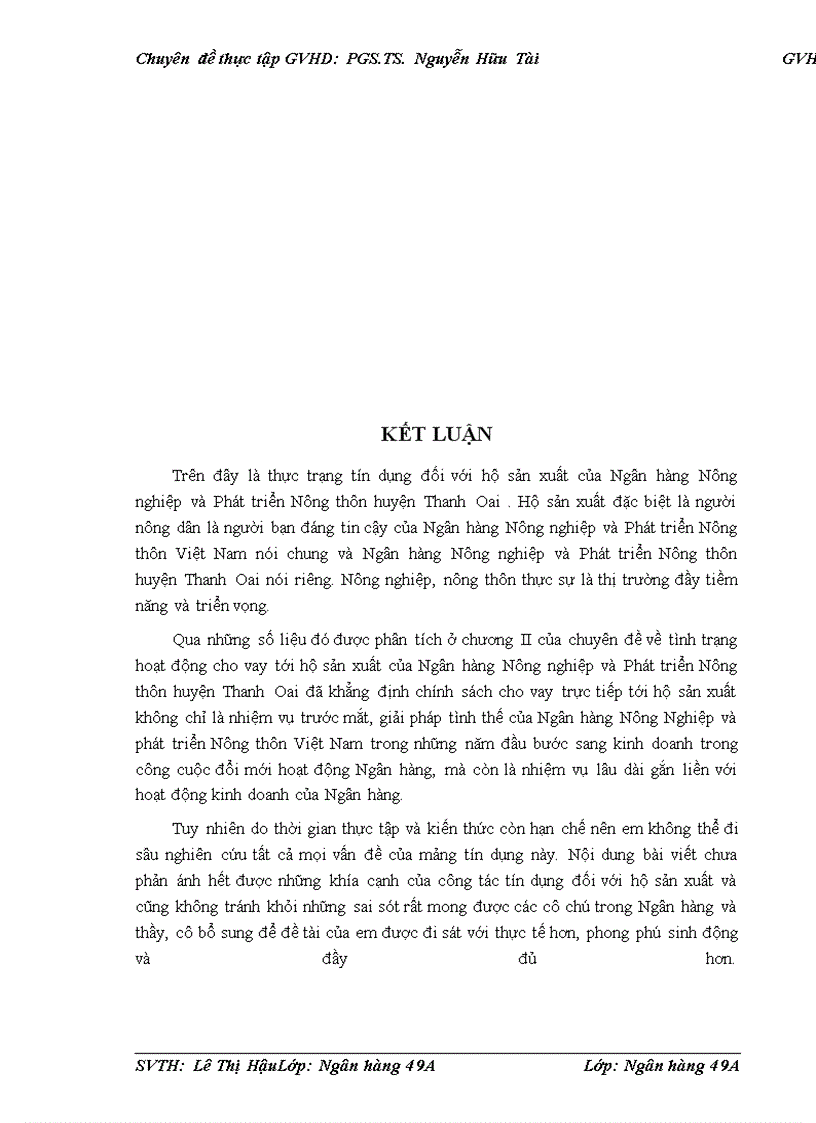 image for page Giải pháp nâng cao chất lượng cho vay HSX tại chi nhánh NHNo&PTNT Thanh Oai