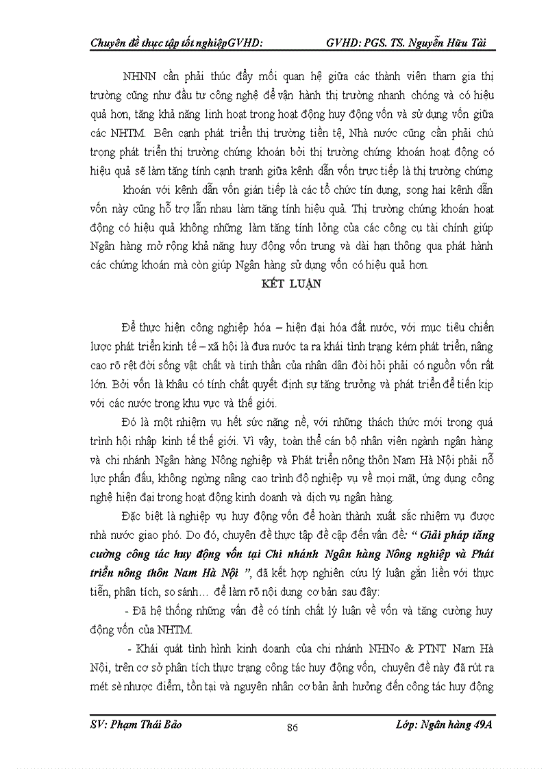 image for page Giải pháp tăng cường công tác huy động vốn tại chi nhánh ngân hàng nông nghiệp và phát triển nông thôn Nam Hà Nội