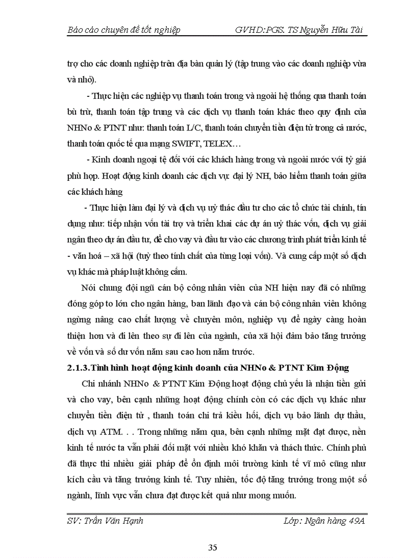 image for page Nâng cao hiệu quả huy động vốn tại ngân hàng nông nghiệp và phát triển nông thôn chi nhánh huyện Kim Động