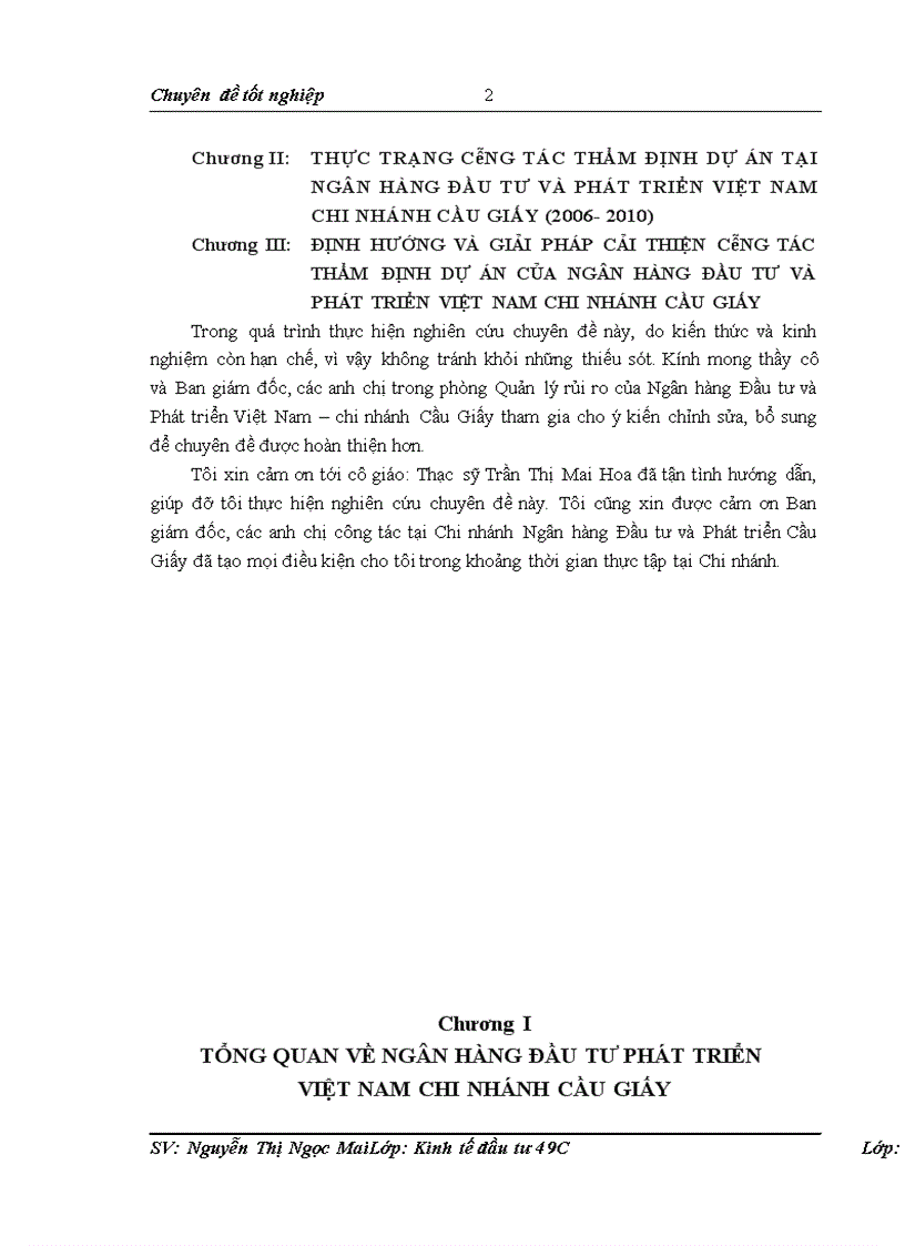 image for page Công tác thẩm định dự án vay vốn của Doanh nghiệp vừa và nhỏ tại Ngân hàng Đầu tư và Phát triển Việt Nam chi nhánh Cầu Giấy
