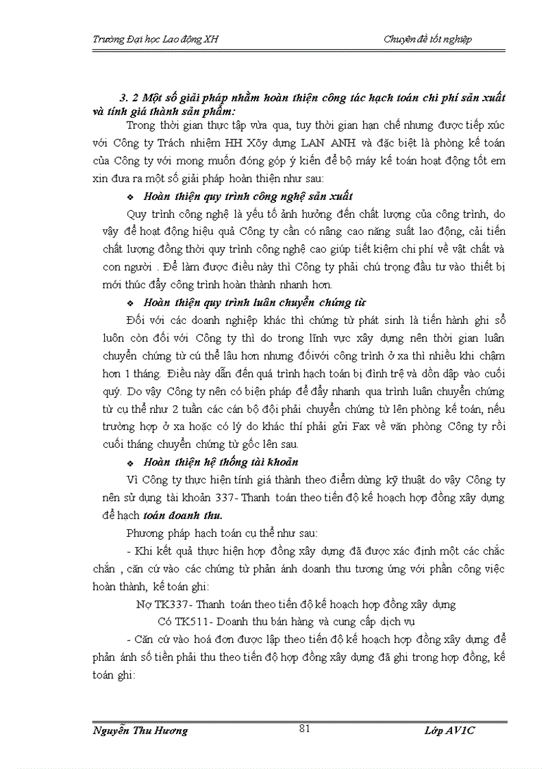 image for page Hoàn thiện kế toán tập hợp chi phí sản xuất và tính giá thành sản phẩm tại Công ty TNHH Xây dựng Lan Anh