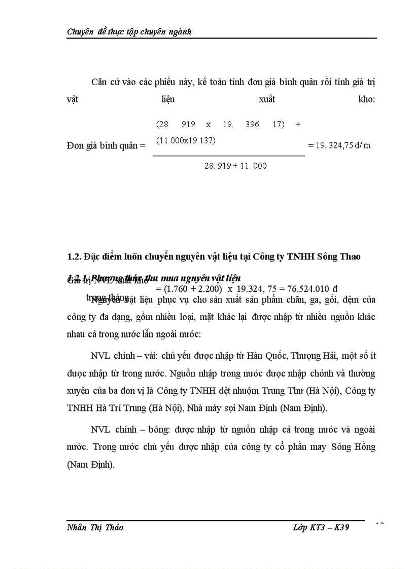 image for page Hoàn thiện công tác kế toán nguyên vật liệu tại Công ty TNHH Sông Thao