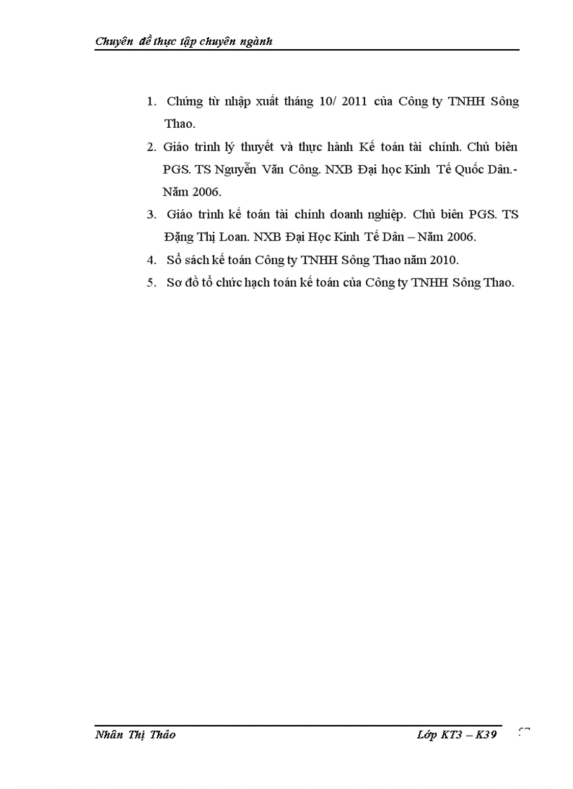 image for page Hoàn thiện công tác kế toán nguyên vật liệu tại Công ty TNHH Sông Thao