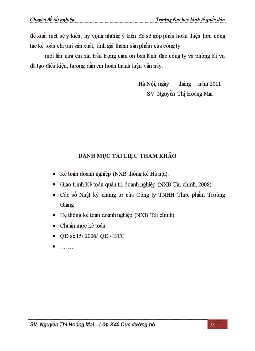 image for page Hoàn thiện kế toán chi phí sản xuất và tính giá thành sản phẩm tại Công ty TNHH Thực phẩm Trường Giang