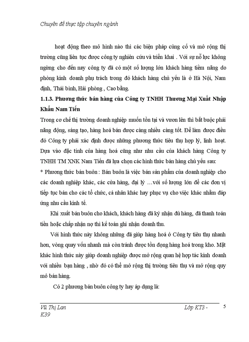 image for page Hoàn thiện công tác kế toán bán hàng và xác định kết quả bán hàng tại Công Ty TNHH Thương Mại Xuất Nhập Khẩu Nam Tiến