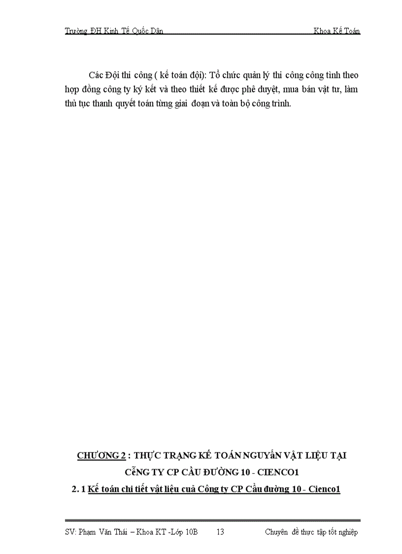 image for page Hoàn thiện kế toán nguyên vật liệu tại Công ty Cổ phần Cầu đường 10 – Cienco1