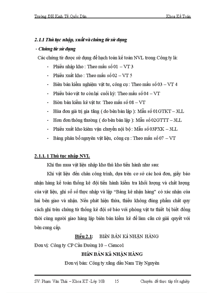 image for page Hoàn thiện kế toán nguyên vật liệu tại Công ty Cổ phần Cầu đường 10 – Cienco1