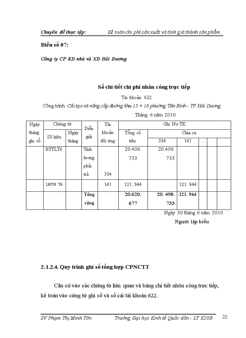 image for page Kế toán chi phí sản xuất và tính giá thành tại Công ty cổ phần kinh doanh nhà và xây dựng Hải Dương