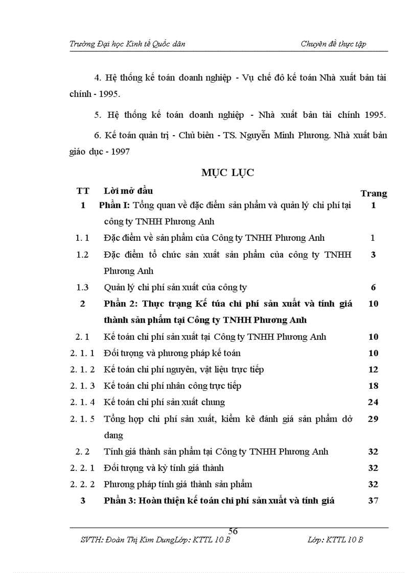 image for page Hoàn thiện Kế toán chi phí sản xuất và tính giá thành sản phẩm tại Công ty TNHH Phương Anh