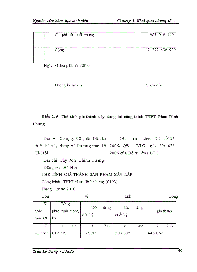 image for page Kế toán chi phí sản xuất và tính giá thành sản phẩm xây dựng tại Công ty cổ phần Đầu tư thiết kế xây dựng và thương mại 18 Hà Nội Nội dung đề tài gồm ba chương Chương 1