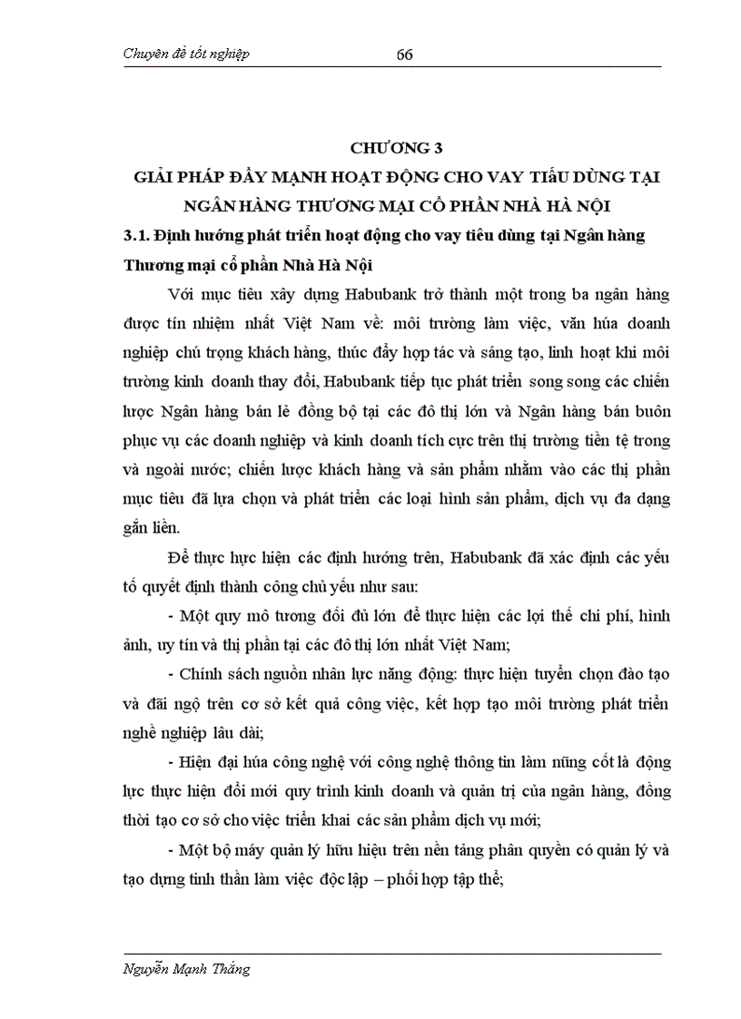 image for page Đẩy mạnh hoạt động cho vay tiêu dùng tại ngân hàng thương mại cổ phần nhà hà nội