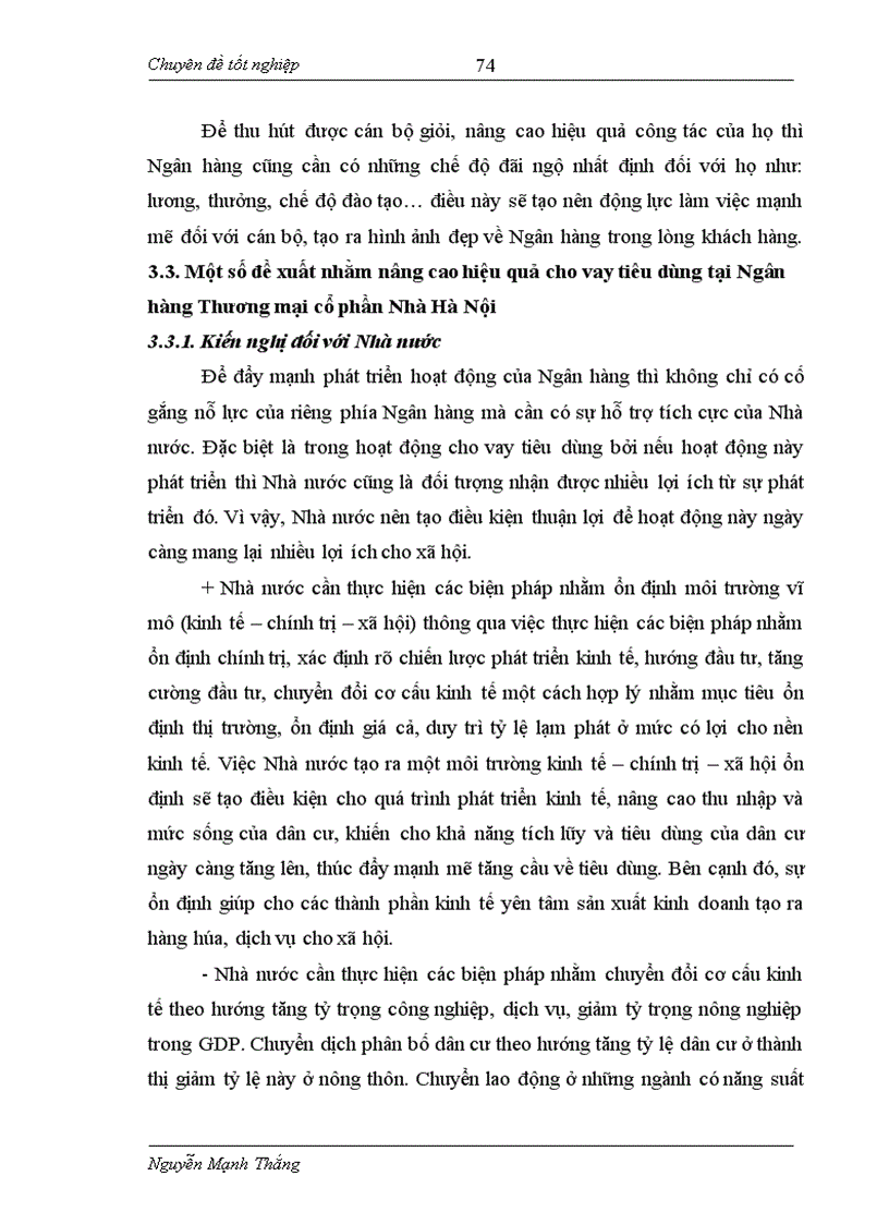 image for page Đẩy mạnh hoạt động cho vay tiêu dùng tại ngân hàng thương mại cổ phần nhà hà nội