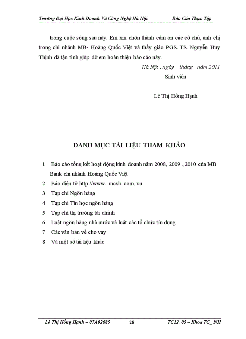 image for page Báo cáo Thực Tập tại Ngân hàng MB – Hoàng Quốc Việt