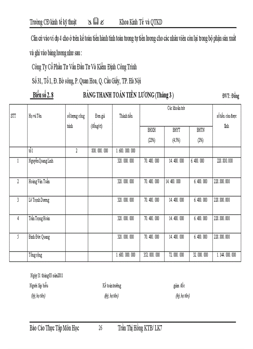 image for page Báo cáo thực tập tại Công ty Cổ phần Tư Vấn Đầu Tư Và Kiểm Định Chất Lượng Công Trình