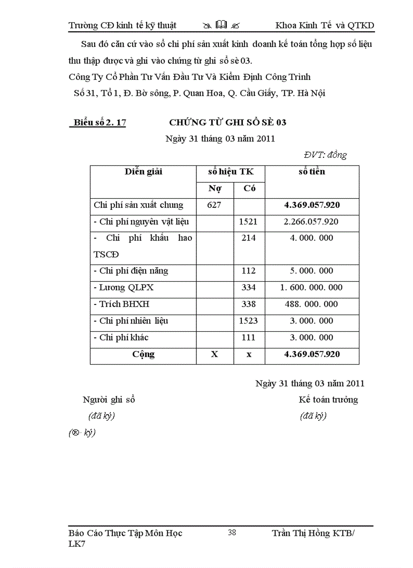 image for page Báo cáo thực tập tại Công ty Cổ phần Tư Vấn Đầu Tư Và Kiểm Định Chất Lượng Công Trình