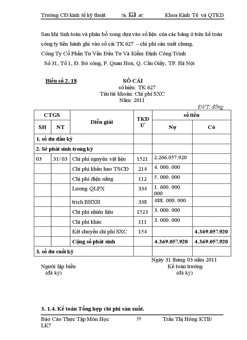 image for page Báo cáo thực tập tại Công ty Cổ phần Tư Vấn Đầu Tư Và Kiểm Định Chất Lượng Công Trình