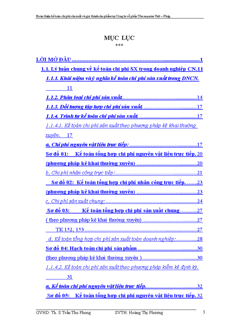 image for page Hoàn thiện kế toán chi phí sản xuất và tính giá thành sản phẩm tại Công ty cổ phần Tôn mạ màu Việt Pháp