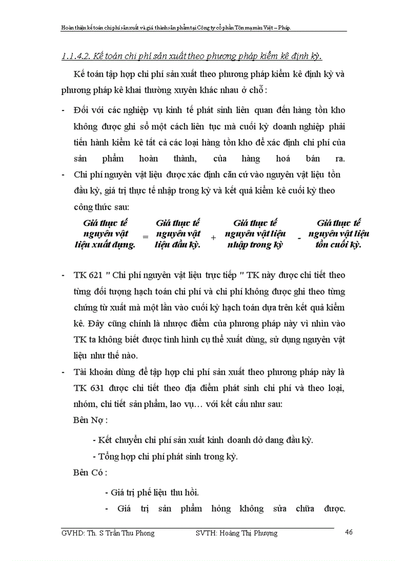 image for page Hoàn thiện kế toán chi phí sản xuất và tính giá thành sản phẩm tại Công ty cổ phần Tôn mạ màu Việt Pháp