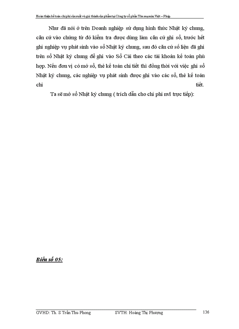 image for page Hoàn thiện kế toán chi phí sản xuất và tính giá thành sản phẩm tại Công ty cổ phần Tôn mạ màu Việt Pháp