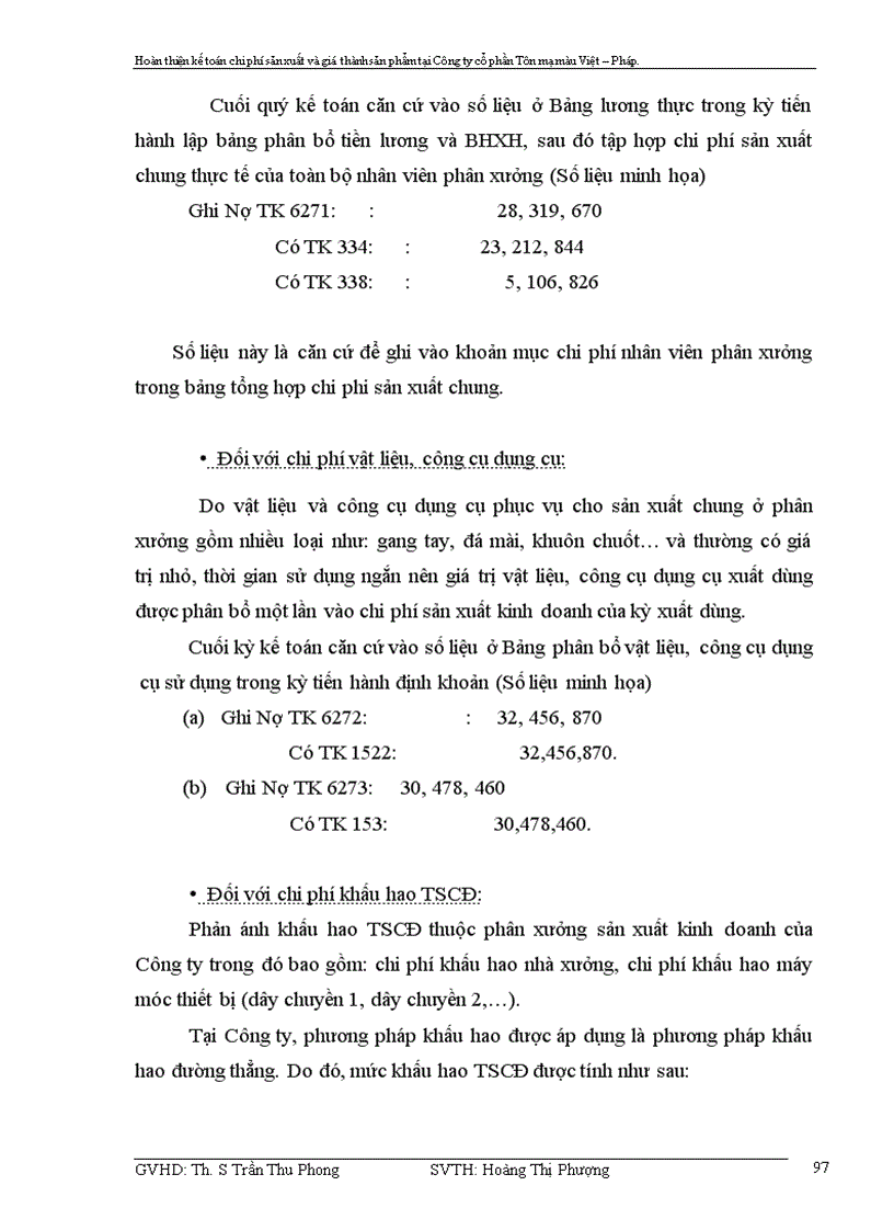 image for page Hoàn thiện kế toán chi phí sản xuất và tính giá thành sản phẩm tại Công ty cổ phần Tôn mạ màu Việt Pháp