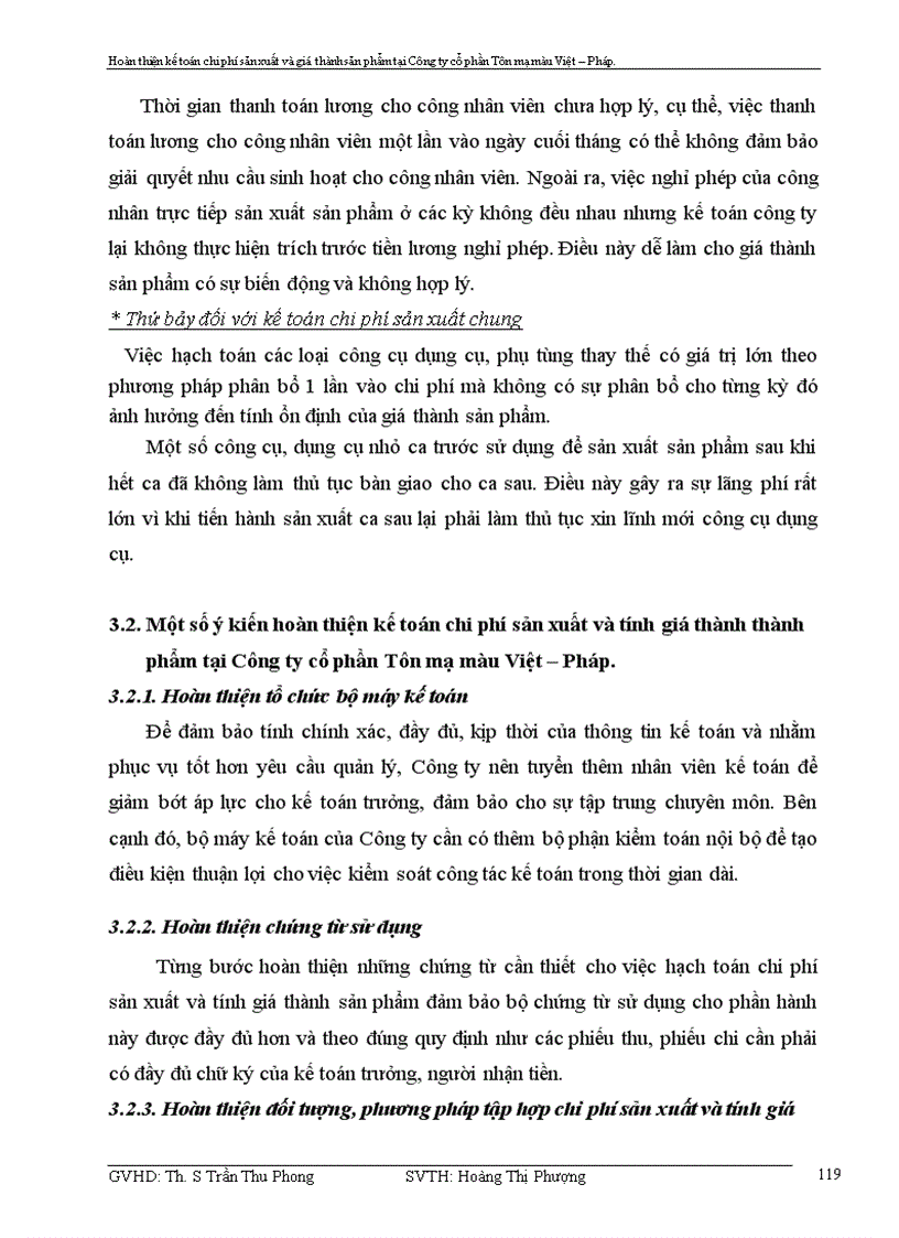 image for page Hoàn thiện kế toán chi phí sản xuất và tính giá thành sản phẩm tại Công ty cổ phần Tôn mạ màu Việt Pháp