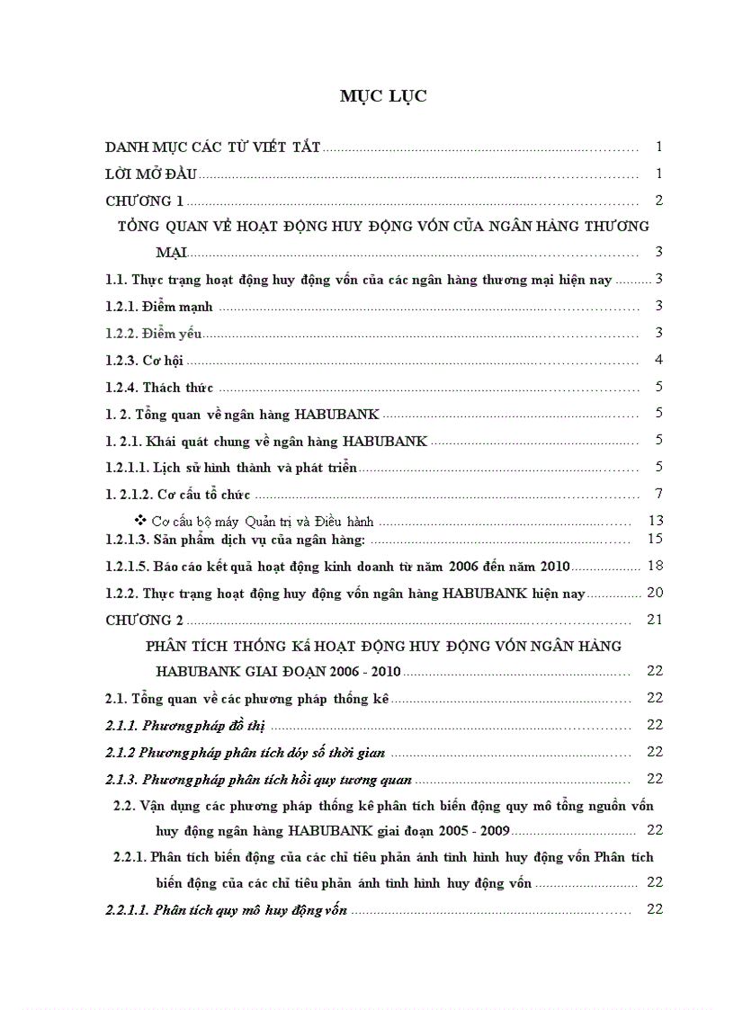 image for page Vận dụng các phương pháp thống kê phân tích thống kê hoạt động huy động vốn ngân hàng Thương mại cổ phần Nhà Hà Nội (HABUBANK) giai đoạn 2005-2009