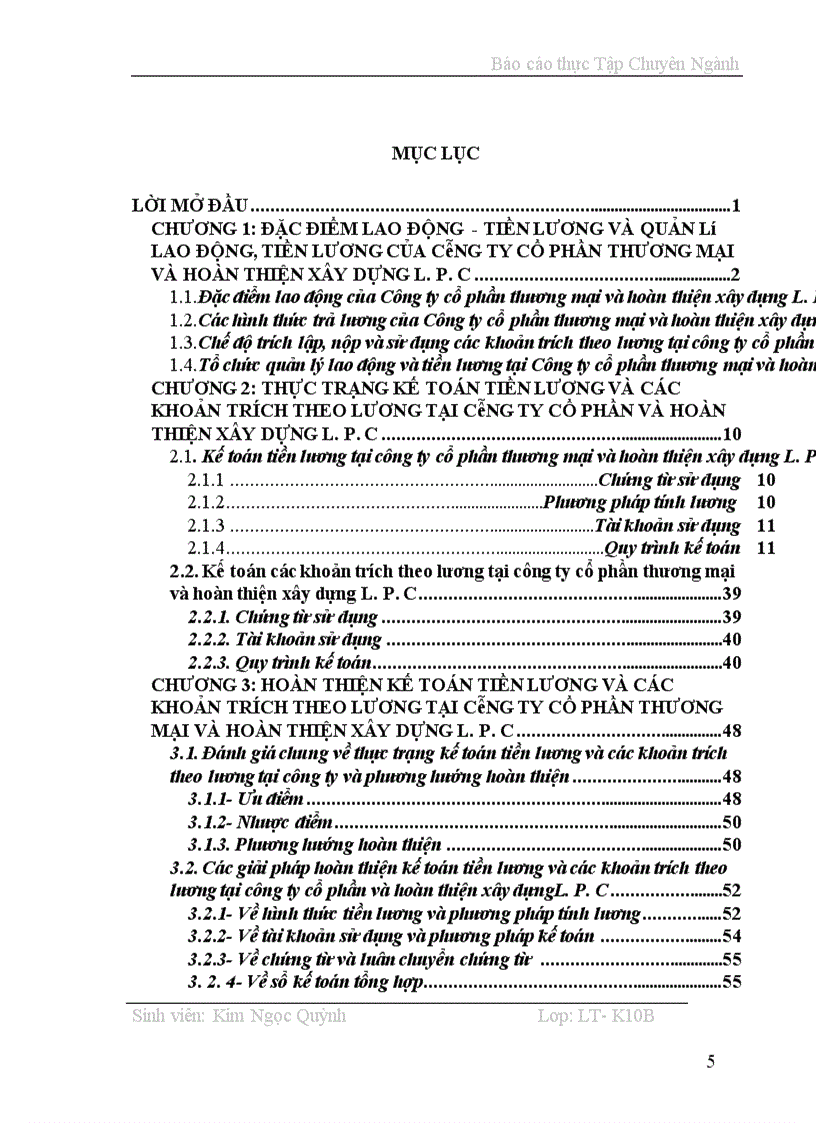 image for page Hoàn thiện kế toán tiền lương và các khoản trích theo lương tại Công ty Cổ phần thương mại và hoàn thiện xây dựng L.P.C