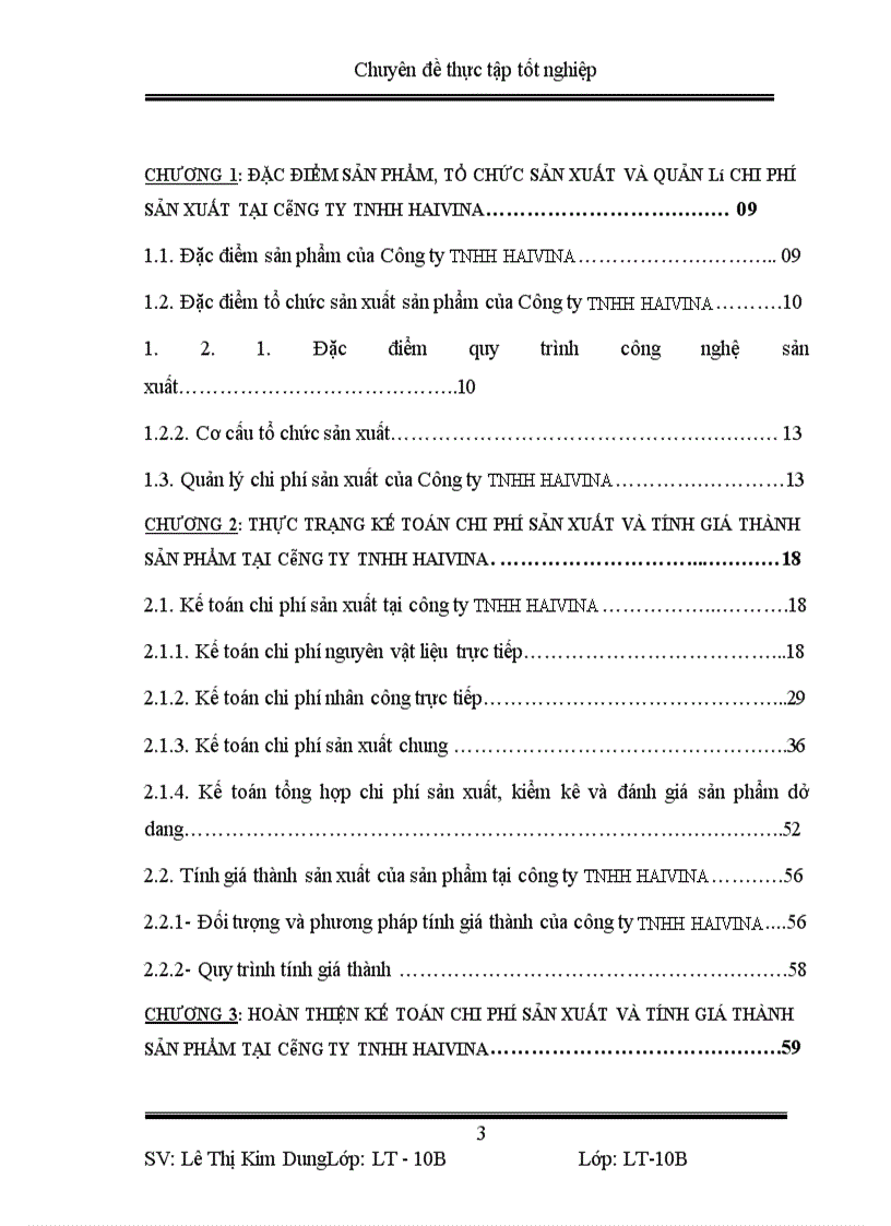 image for page Hoàn thiện kế toán chi phí sản xuất và tính giá thành sản phẩm tại công ty TNHH HAIVINA