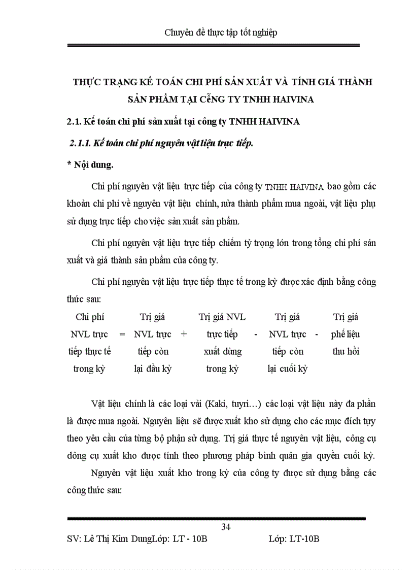 image for page Hoàn thiện kế toán chi phí sản xuất và tính giá thành sản phẩm tại công ty TNHH HAIVINA