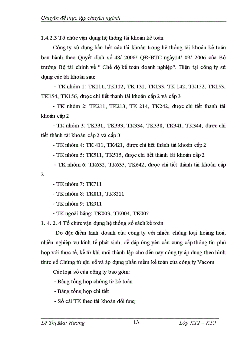 image for page Hạch toán bán hàng và xác định kết quả kinh doanh tại công ty TNHH thương mại vật tư Nam Hải