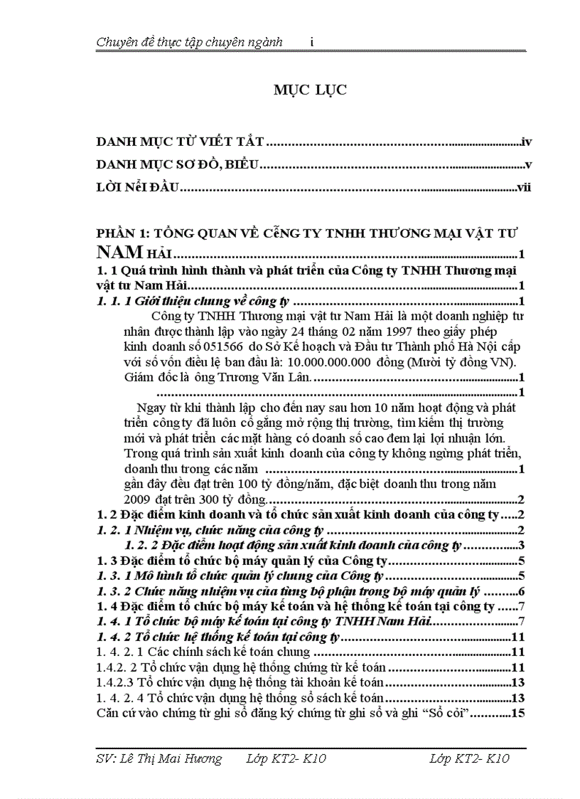 image for page Hạch toán bán hàng và xác định kết quả kinh doanh tại công ty TNHH thương mại vật tư Nam Hải