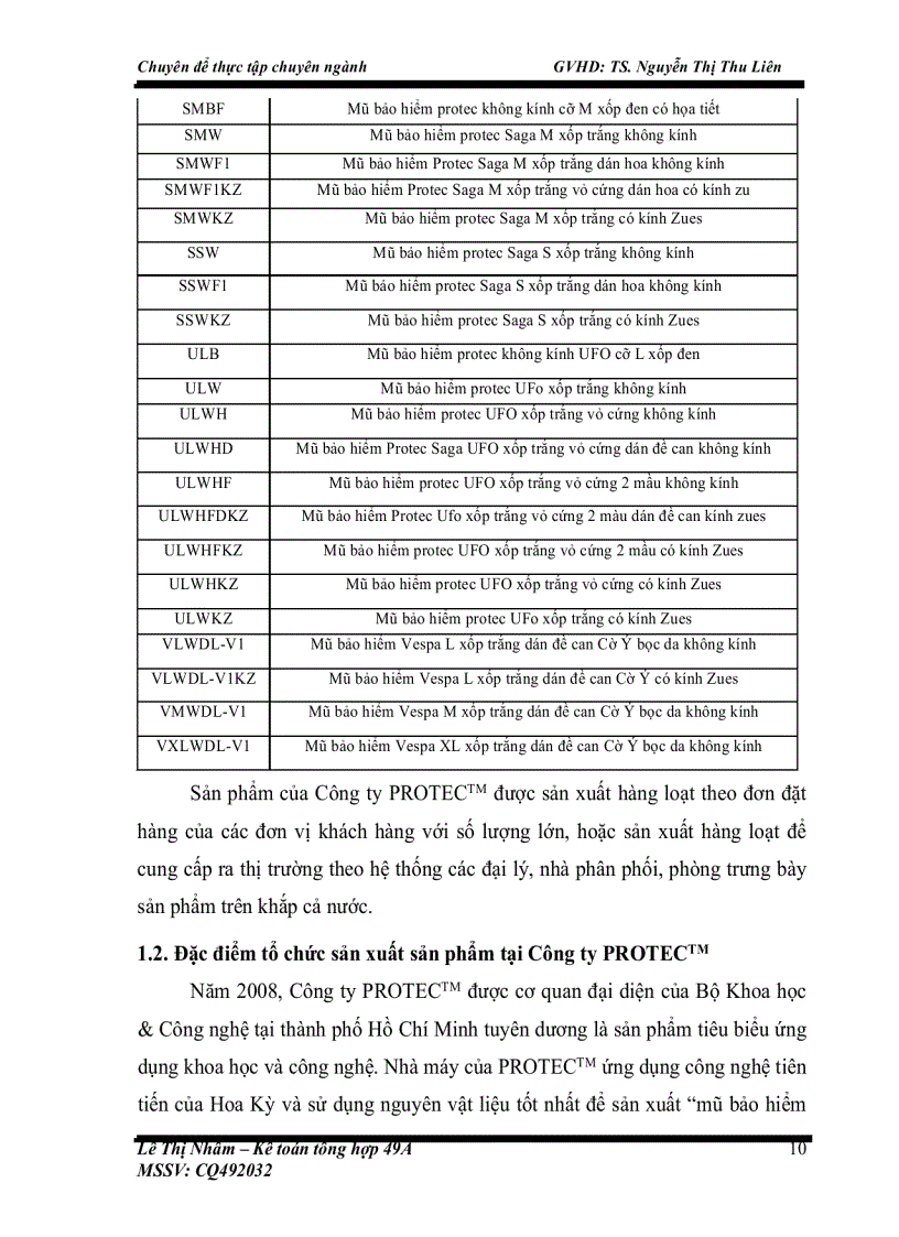 image for page Kế toán chi phí sản xuất và tính giá thành sản phẩm tại Công ty TNHH thiết bị và sản phẩm an toàn Việt Nam (PROTECTM)