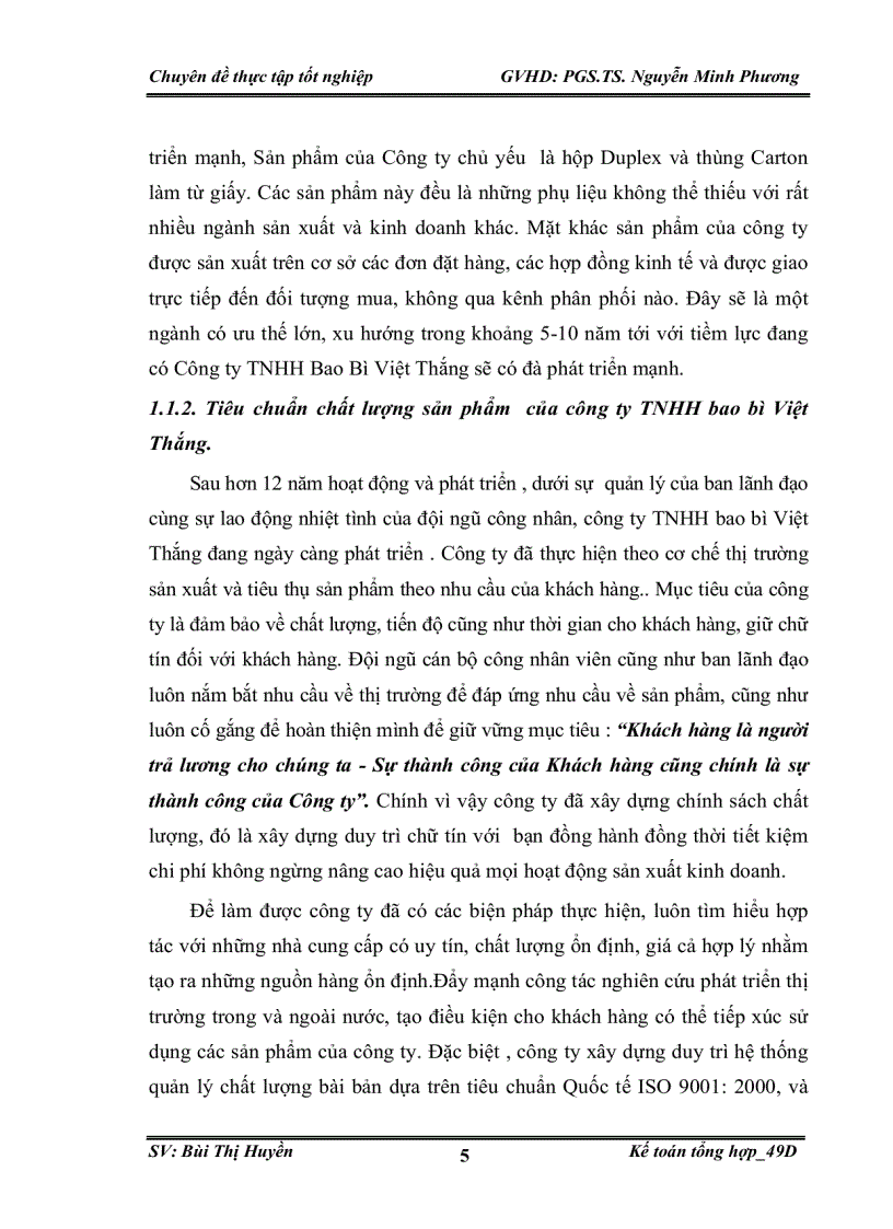 image for page Hoàn thiện kế toán kế toán chi phí sản xuất và tính giá thành sản phẩm tại công ty TNHH bao bì Việt Thắng