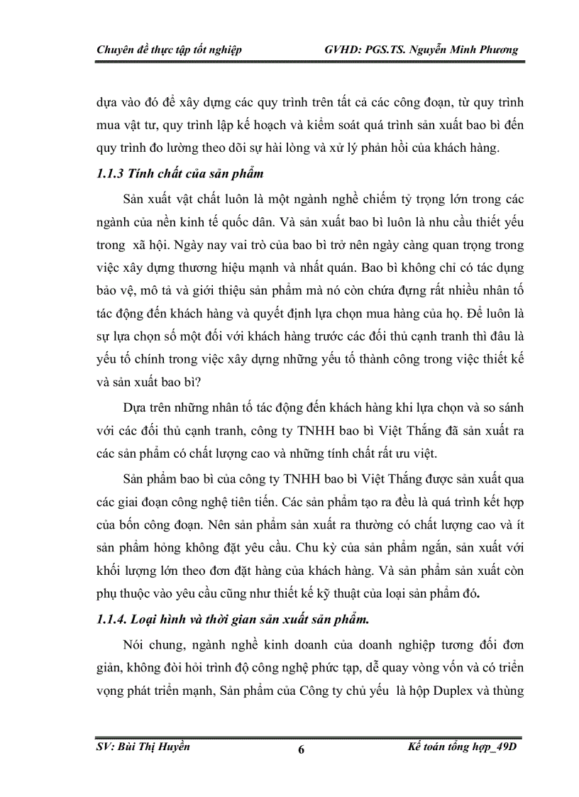 image for page Hoàn thiện kế toán kế toán chi phí sản xuất và tính giá thành sản phẩm tại công ty TNHH bao bì Việt Thắng