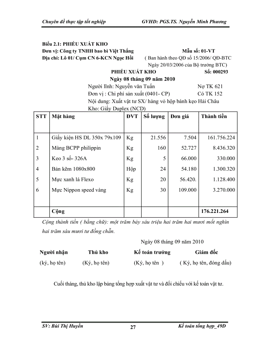 image for page Hoàn thiện kế toán kế toán chi phí sản xuất và tính giá thành sản phẩm tại công ty TNHH bao bì Việt Thắng