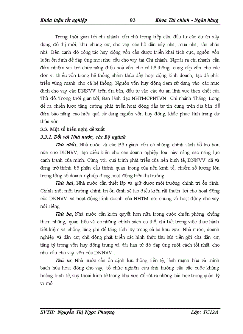 image for page Giải pháp nâng cao hiệu quả cho vay đối với doanh nghiệp nhỏ và vừa tại Ngân hàng TMCP Ngoại thương Việt Nam - Chi nhánh Thăng Long