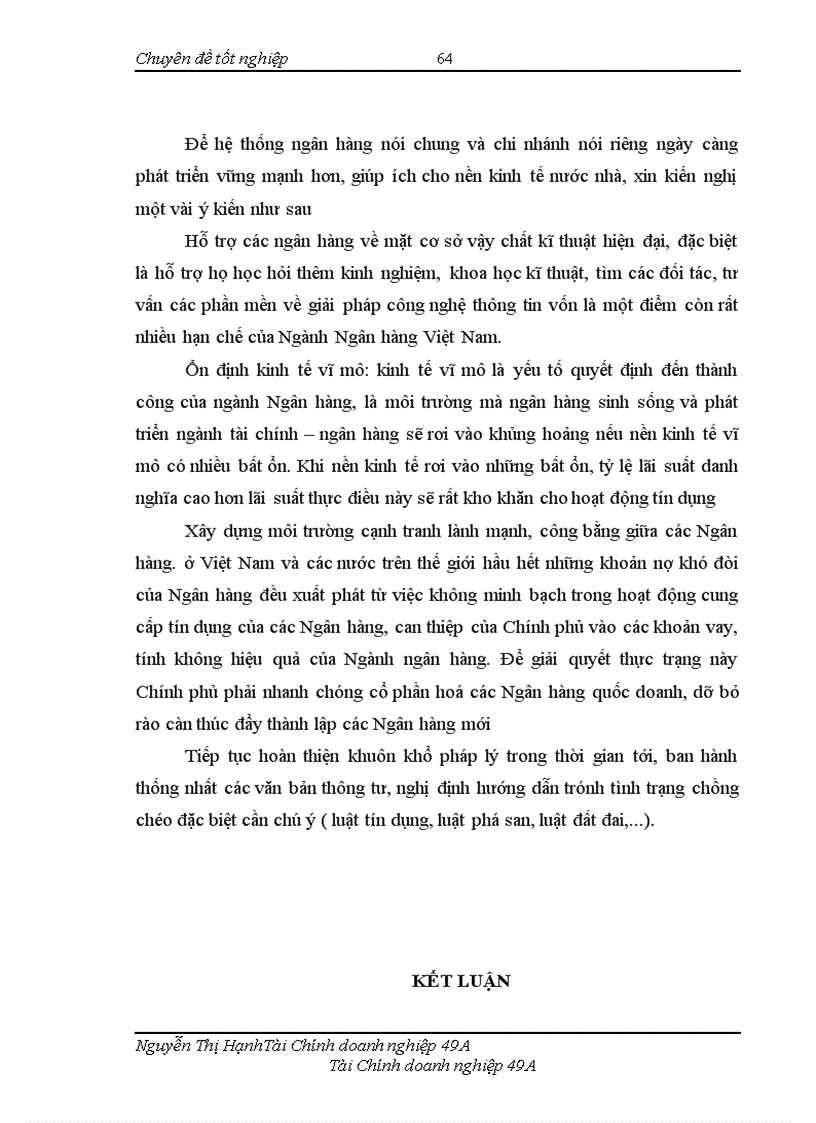 image for page Một số giải pháp nâng cao chất lượng tín dụng tại ngân hàng nông nghiệp và phát triển nông thôn - chi nhánh Tây Đô
