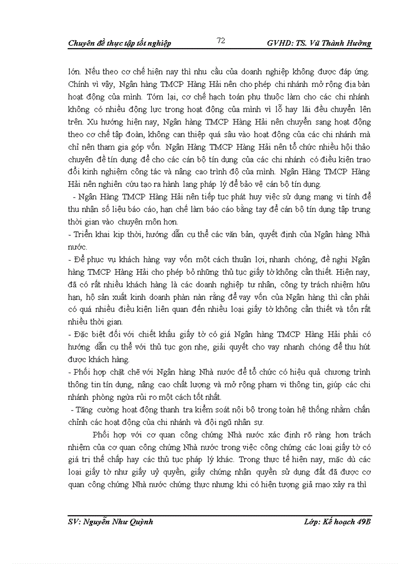 image for page Một số giải pháp nâng cao chất lượng hoạt động tín dụng tại ngân hàng TMCP hàng hải – chi nhánh đống đa