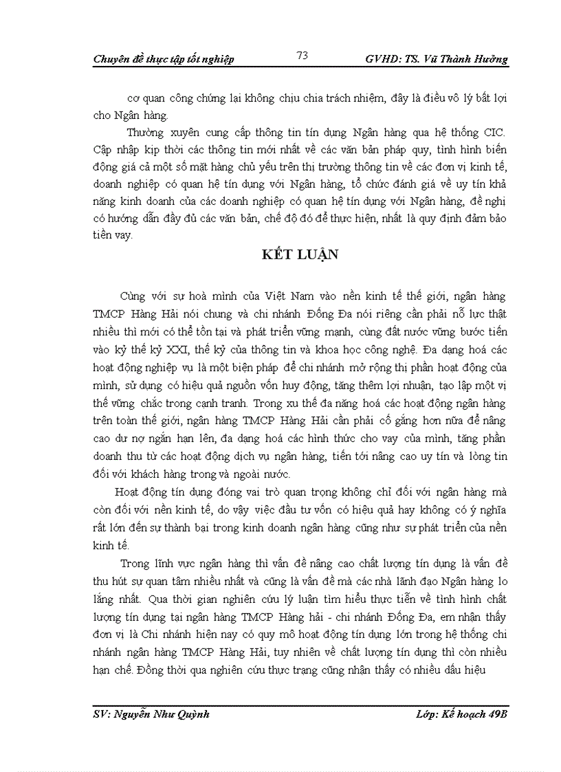 image for page Một số giải pháp nâng cao chất lượng hoạt động tín dụng tại ngân hàng TMCP hàng hải – chi nhánh đống đa
