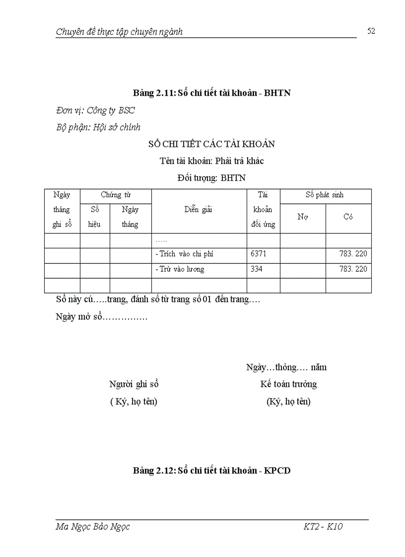 image for page Hạch toán tiền lương và các khoản trích theo lương tại công ty BSC